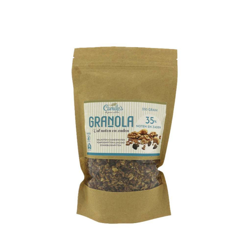 Camile's granola 35% noten & zaden 350 gram