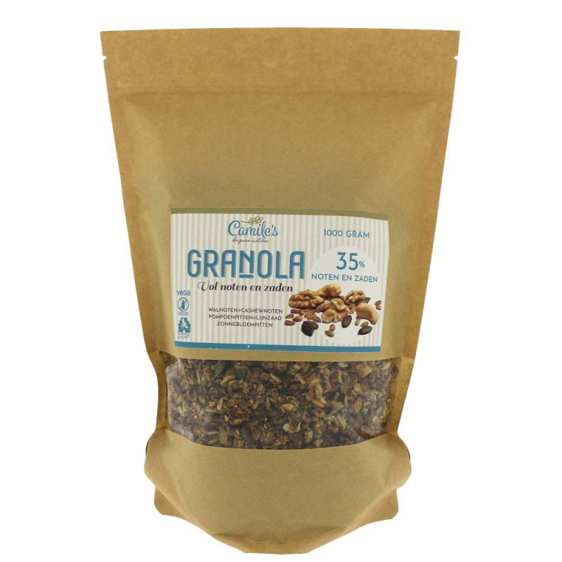 Camile's granola 35% noten & zaden 1000 gram
