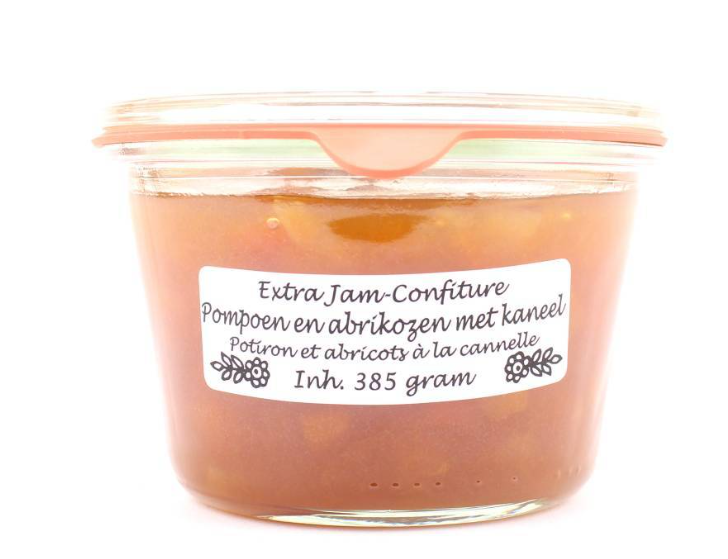 Van Woerkom - confiture pompoen en abrikoos 385 gram